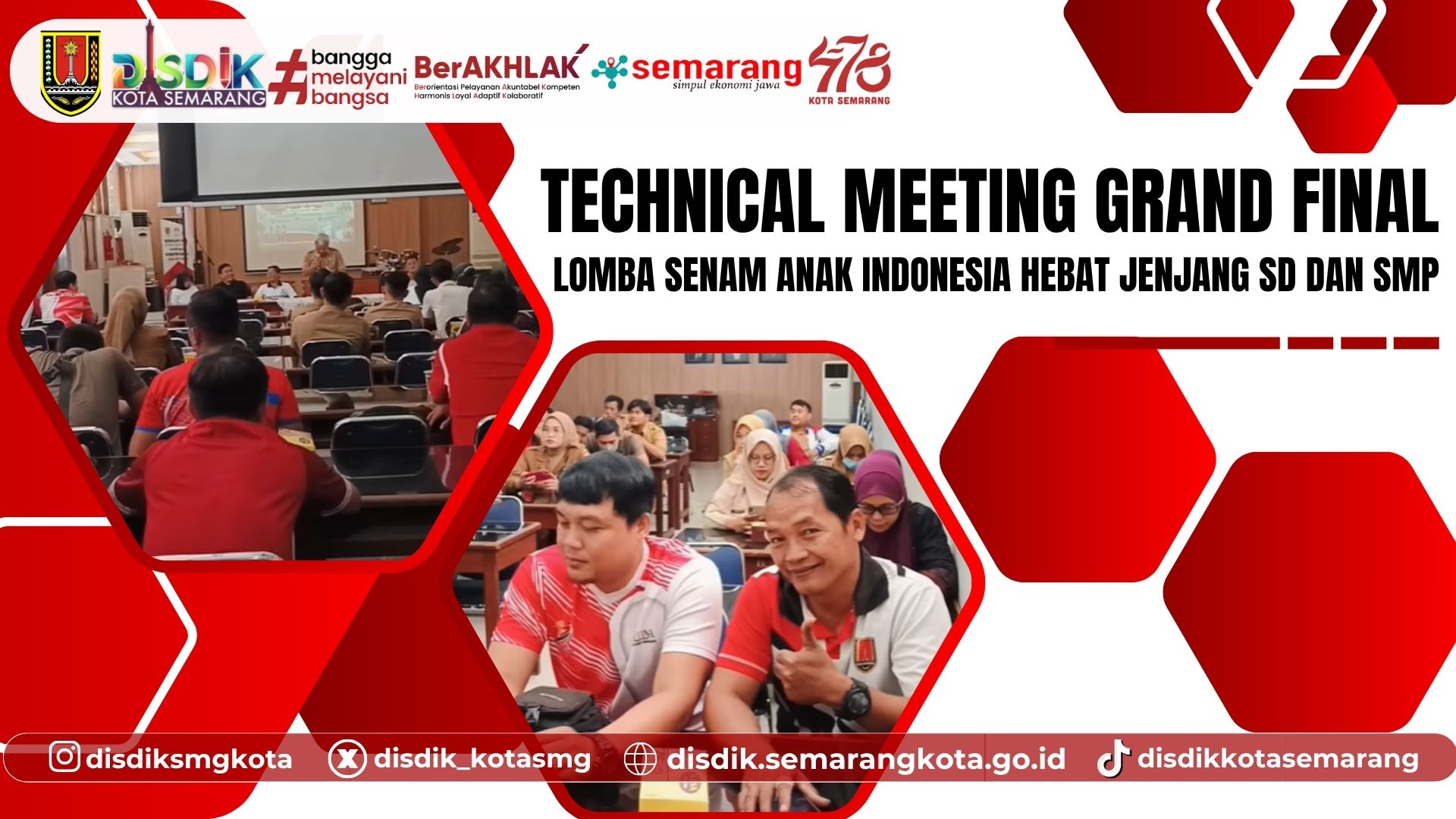 Technical Meeting Grand Final Lomba Senam Anak Indonesia Hebat: Pembekalan Finalis SD dan SMP Se-Kota Semarang